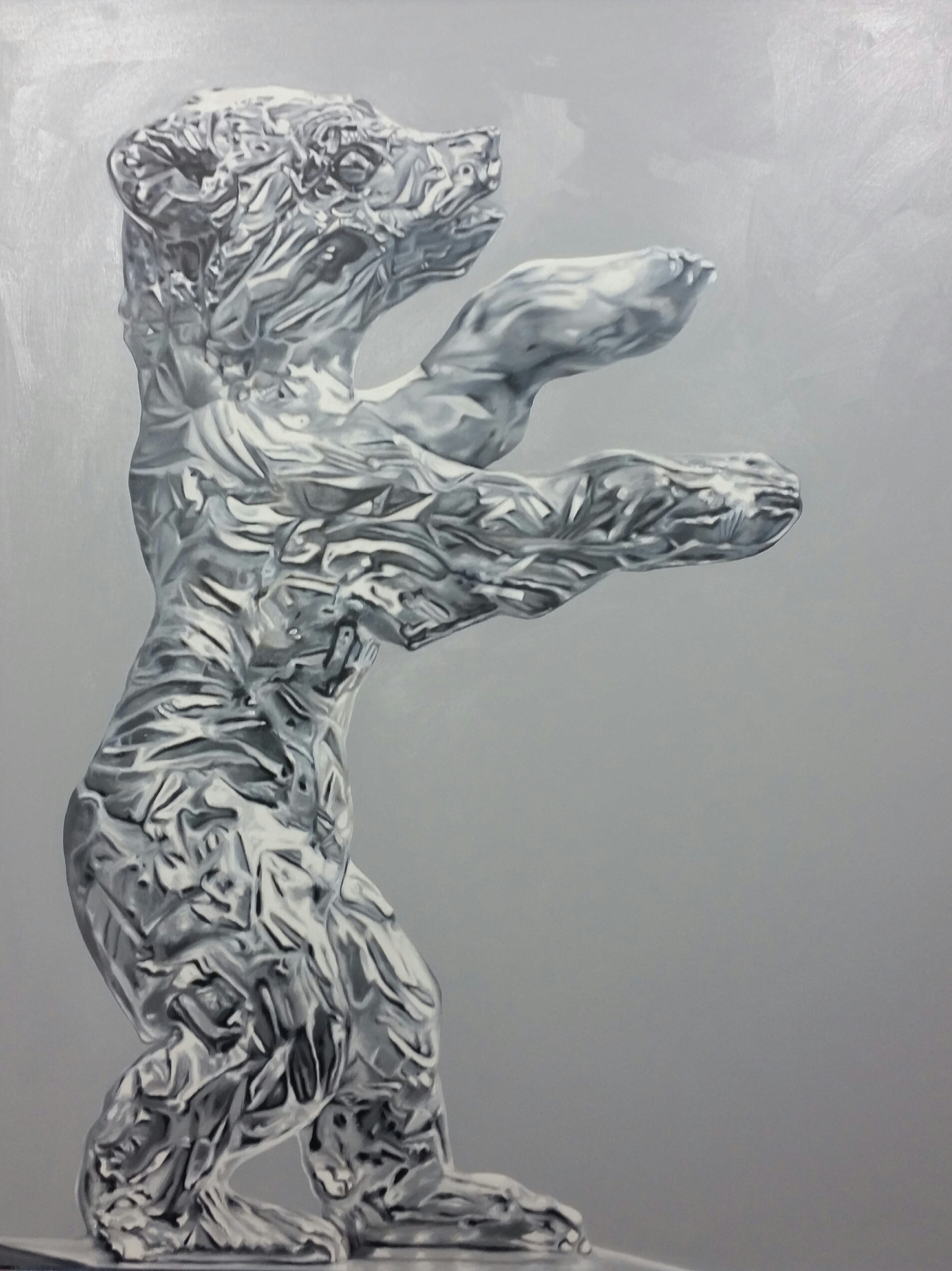 Niedźwiedź Agneszki (z cyklu Osobliwości)_2018_olej na płótnie_116x89 cm